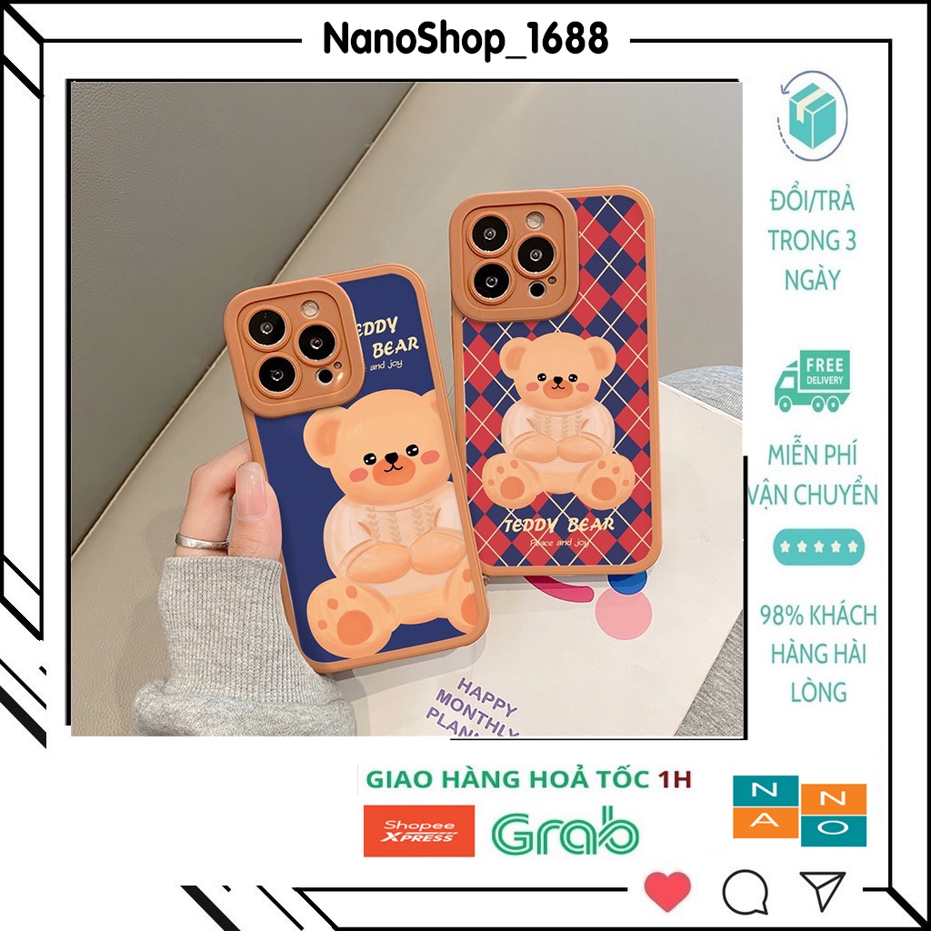 Ốp Iphone In Hình Gấu Màu Sắc Bảo Vệ Camera ip7,8plus,x,xs,xsmax,11,11promax,12,12promax,13,13promax