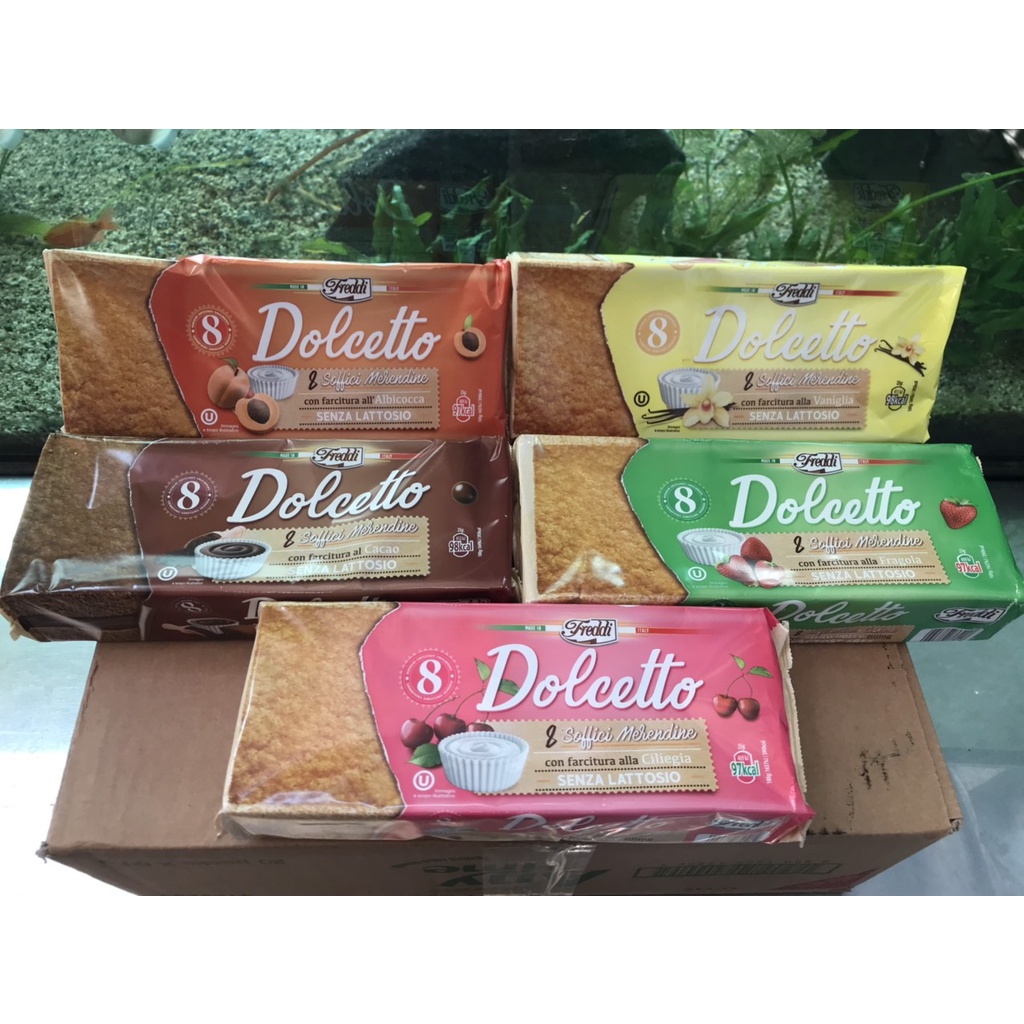 Bánh Bông Lan Ý Kem Sôcôla Hương vị Chocolate ITALY gói 200g (8 x 25g))