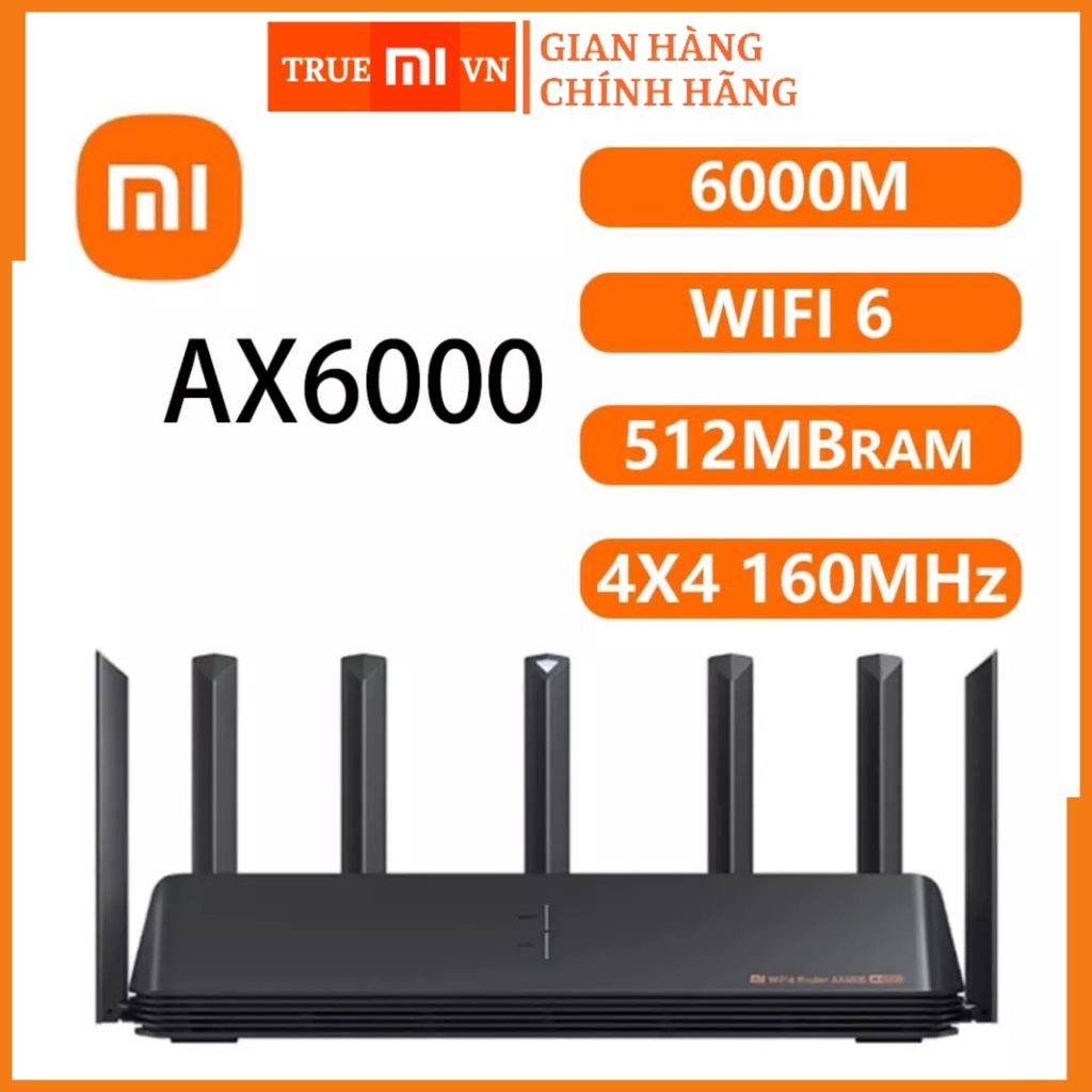 Bộ phát Wifi cao cấp Xiaomi AX6000 Phát Wifi 6 Thông Minh - Mesh - Xuyên tường,Giải Pháp Nhà Rộng, Gaming