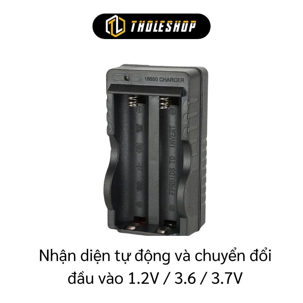 Cục Sạc Pin - Bộ Sạc Pin Đôi 18650, Tự Động Ngắt Khi Sạc Đầy Bảo Vệ Pin 6618