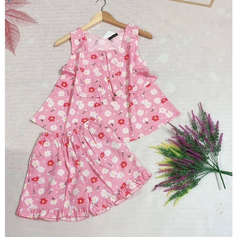 Đồ bộ nữ 2 tầng 🌺 SIÊU XINH🌺 vải lụa mềm, mịn, mặc mát.