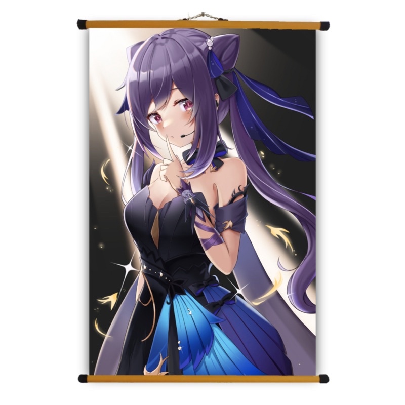 Poster Vải Keqing  Genshin Impact