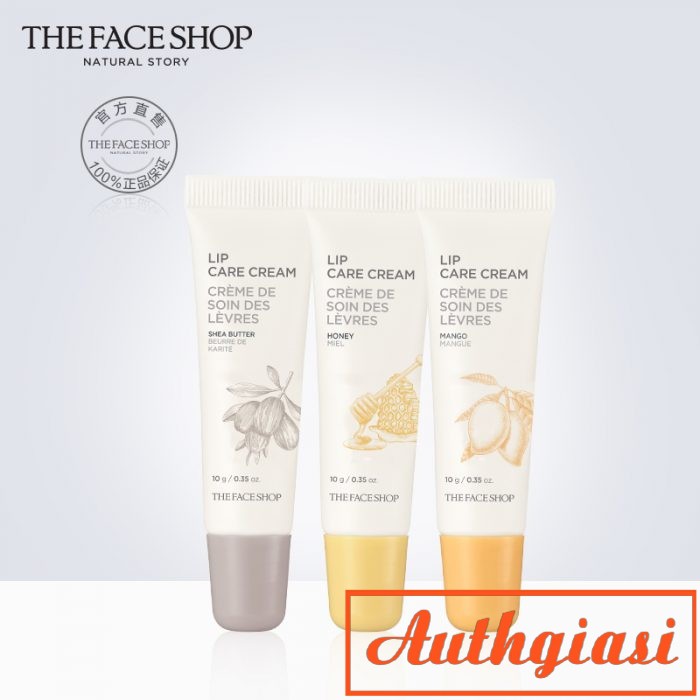 Son dưỡng môi The Face Shop Lip Care Cream TFS fmgt Shea Butter Bơ \ Mango Xoài0