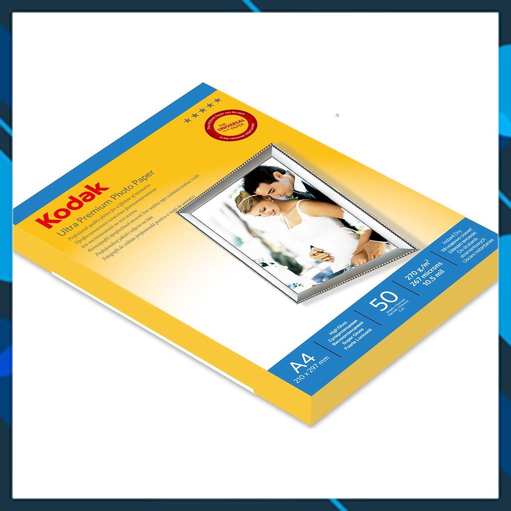 GIẤY IN ẢNH CHÍNH HẢNG KODAK A4 RC HIGH GLOSSY 270G