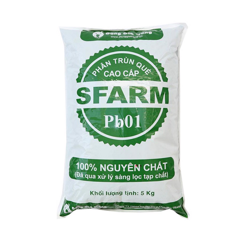 Phân trùn quế cao cấp S-FARM PB01.  chuyên dùng cho hoa cây cảnh, bonsai, hoa hồng