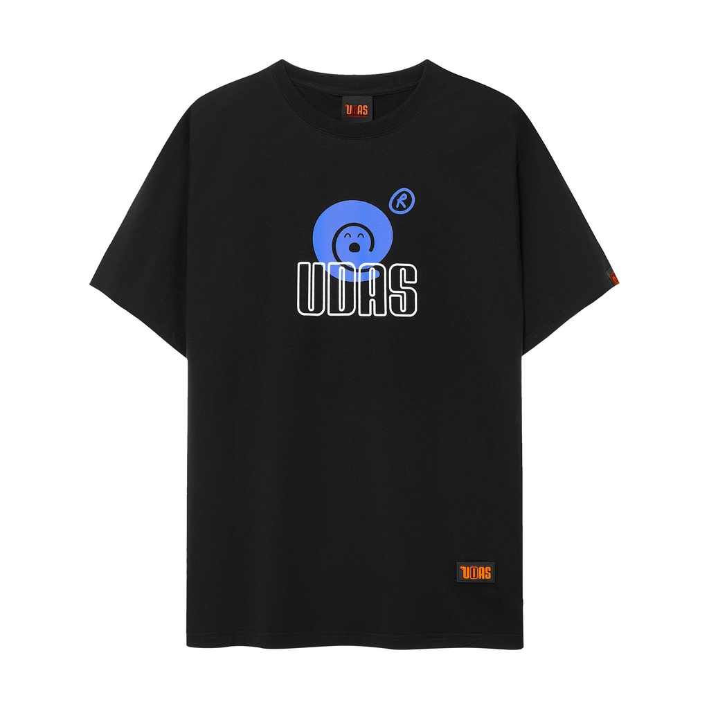Áo thun tay lỡ UDAS phông Unisex nam nữ Cotton oversize form rộng REVERSE - Đen