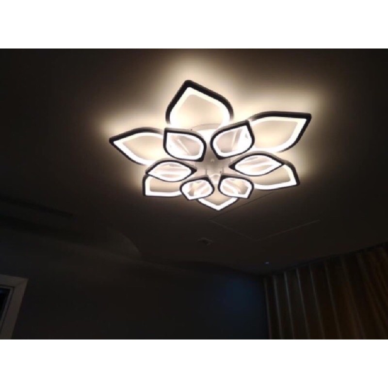 Đèn Ốp Trần Hoa Sen 12 Cánh Có Mầu Đen