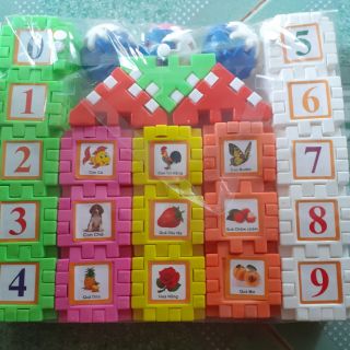 Bộ xếp hình hình vuông diệu kỳ cho bé loại to