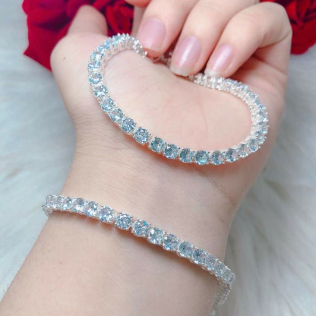 LẮC TAY BẠC FULL ĐÁ ĐẸP LONG LANH