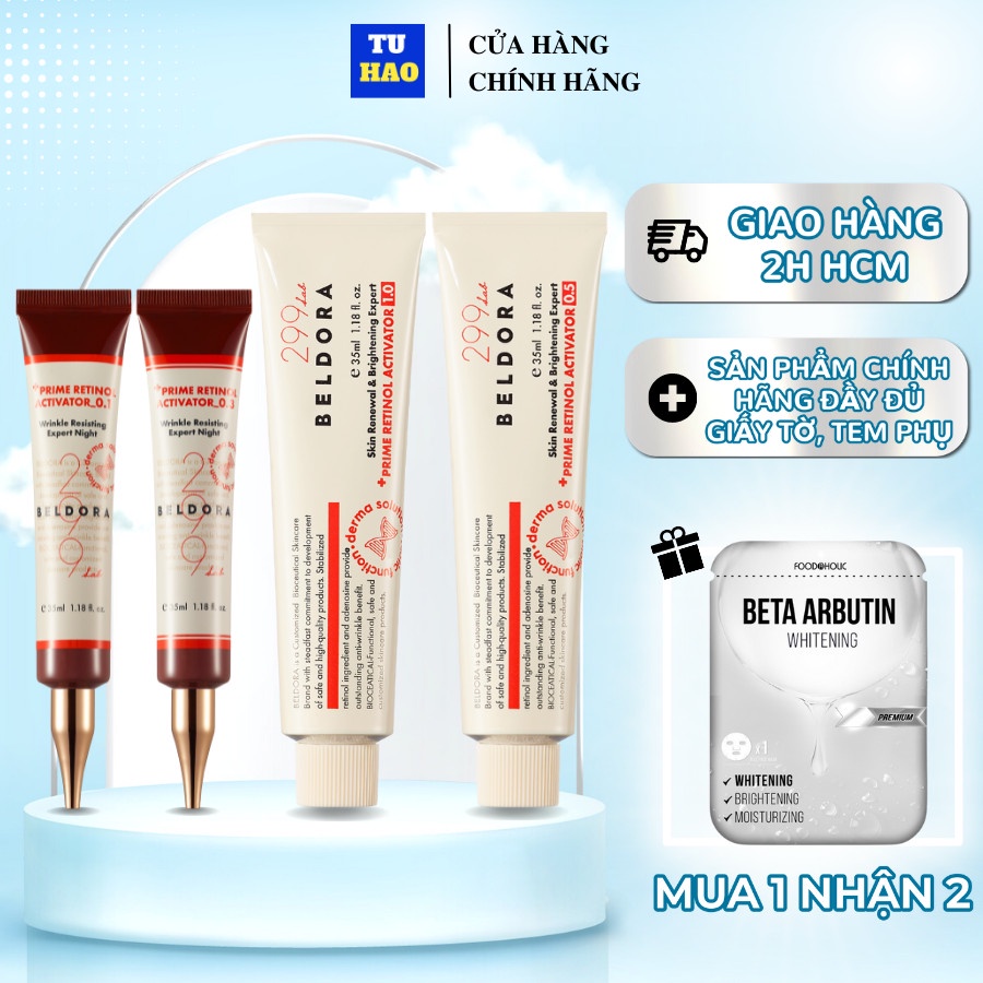 Kem dưỡng Retinol Beldora 299 Prime chống lão hóa, ngăn ngừa nếp nhăn 35ml