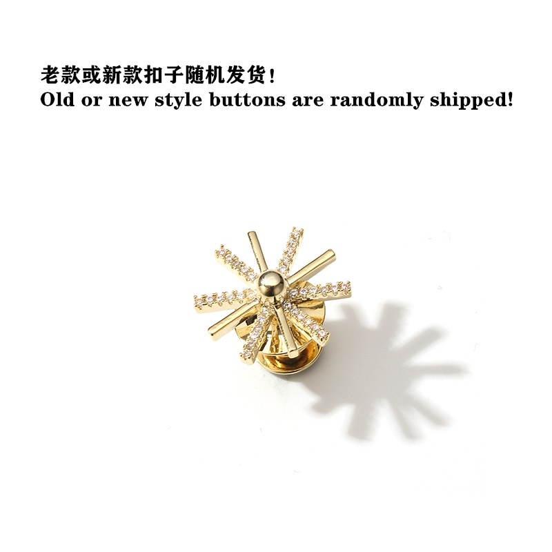 [Nine Duolan] Ghim Cài Áo Hình Bông Tuyết Nhỏ Thanh Lịch Thời Trang Màu Vàng Phụ Kiện Cho Nữ