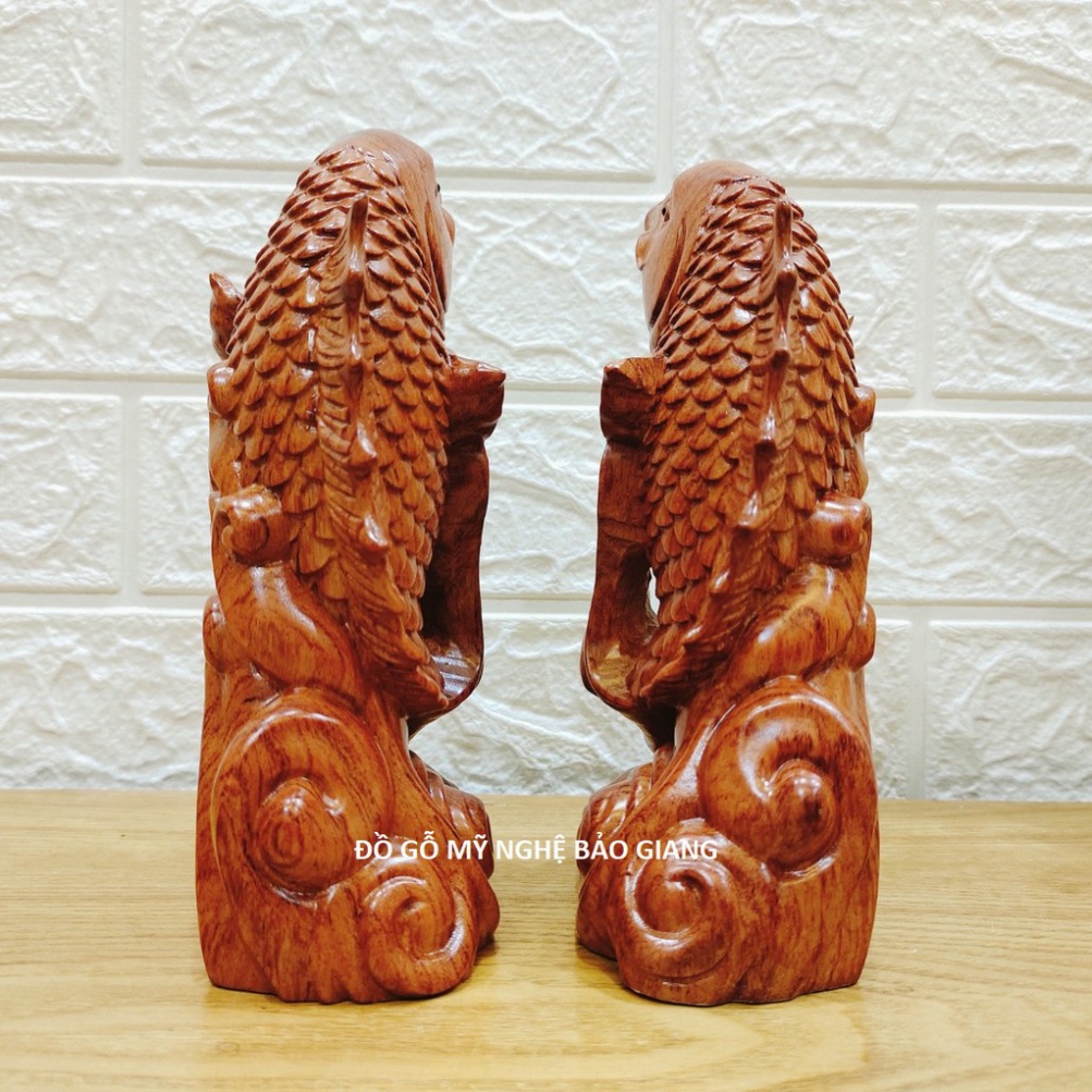 Cặp cá song ngư gỗ hương