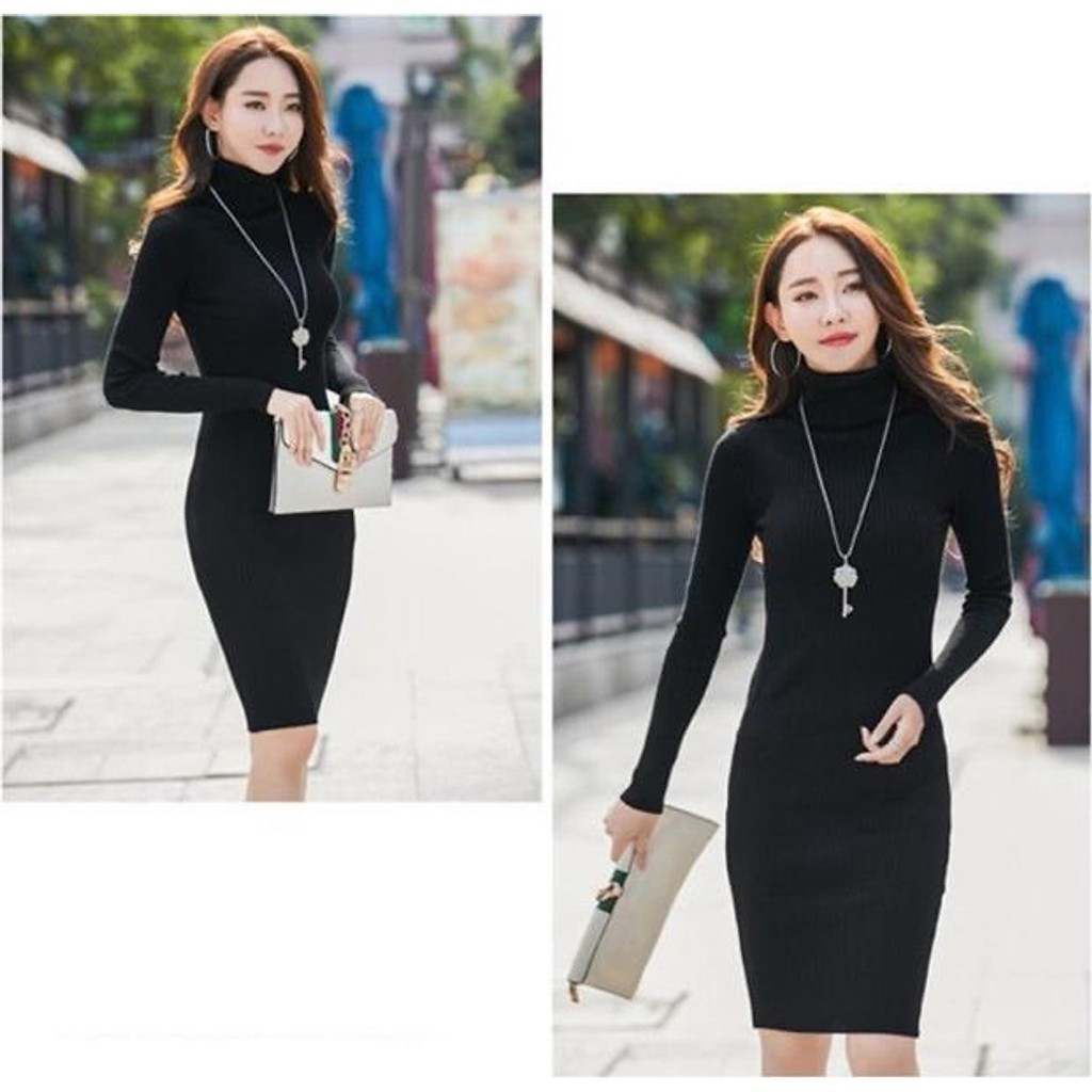 váy body len tăm cổ lọ ấm áp | BigBuy360 - bigbuy360.vn