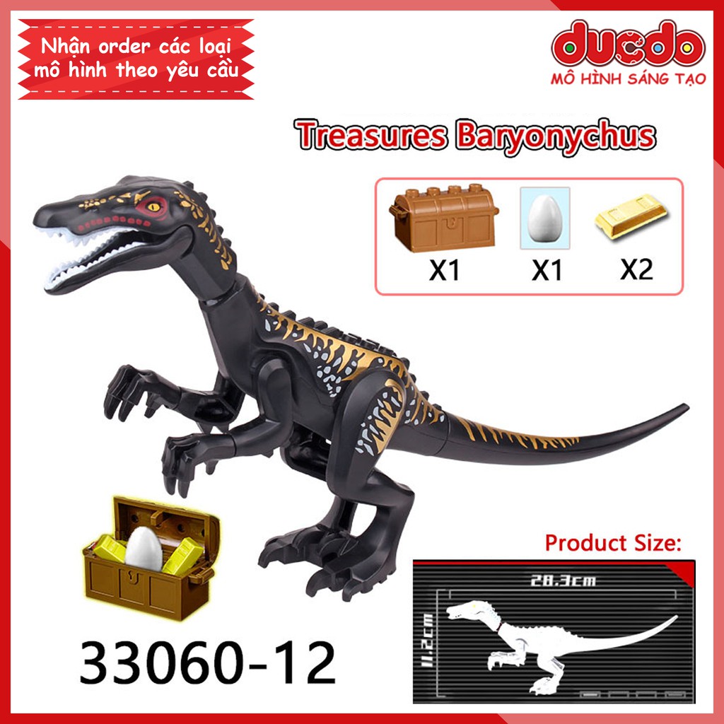 Siêu khủng long sát thủ Baryonyx trong Jurassic World kèm trứng - Đồ chơi Lắp ghép Minifigues Mini Mô hình 33060-12