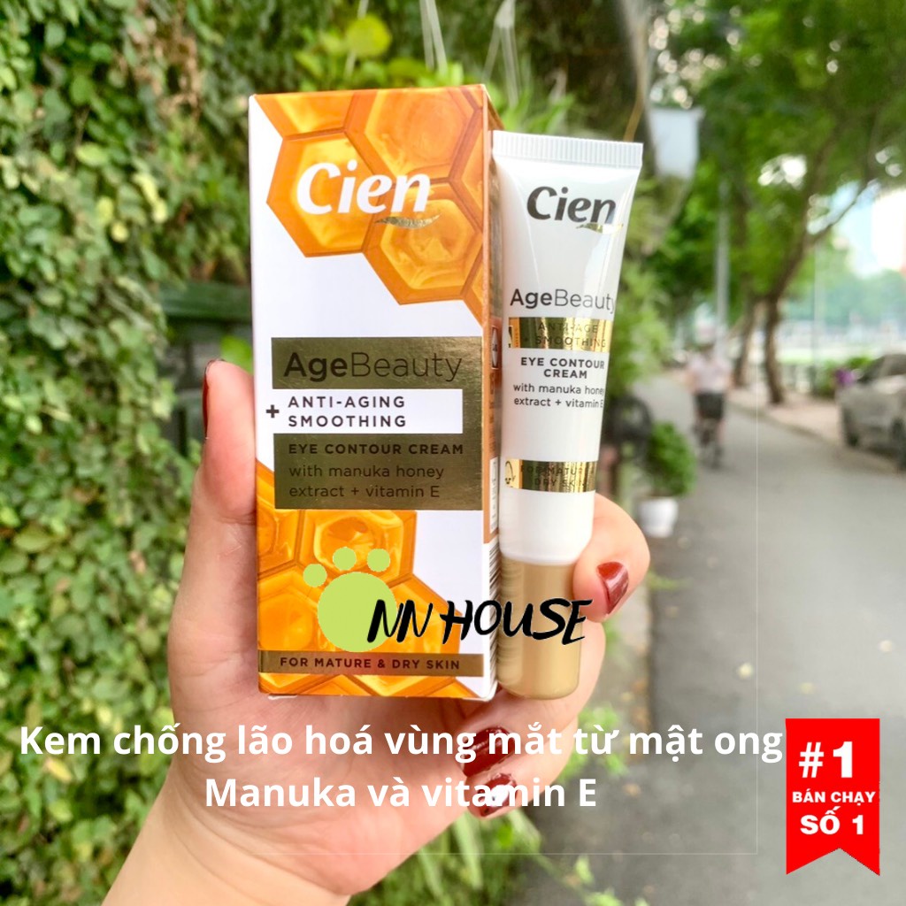 Kem mắt chống lão hoá Cien Age Beauty từ manuka và vitamin e, kem dưỡng mắt, eye cream dưỡng ẩm chống nhăn chăm sóc mắt