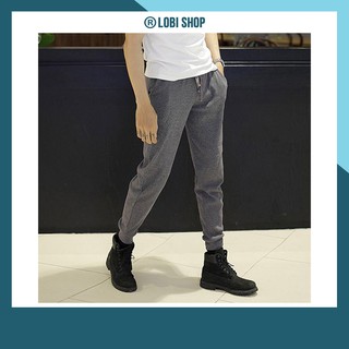 Quần Jogger Thun Nam Xám Hàn Quốc | Quần ống bó nam vải thun cotton, style Hàn Quốc cực đẹp