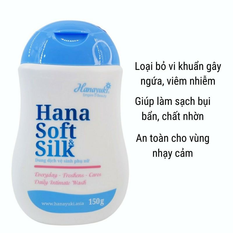 [GIÁ SỈ] Dung Dich Vệ Sinh Phụ Nữ Hana Soft &amp; Silk Hanayuki Cho Vùng Kín The Mát