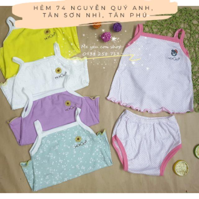 [Chọn mẫu]  (5-8kg) BỘ QUẦN ÁO DÂY COTTON THUN CHO BÉ GÁI HOTGA