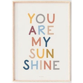 Tranh canvas treo phòng trẻ em_you are my sun shine