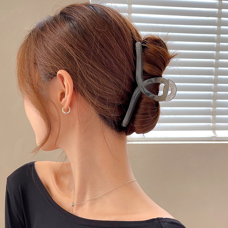Kẹp Tóc Nhựa Acrylic Cỡ Lớn Phong Cách Hàn Quốc Cho Nữ