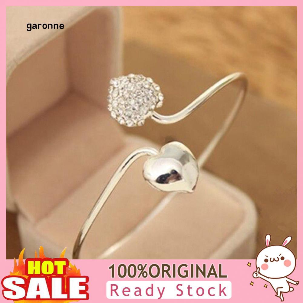 Vòng tay mặt trái tim đính đá thời trang