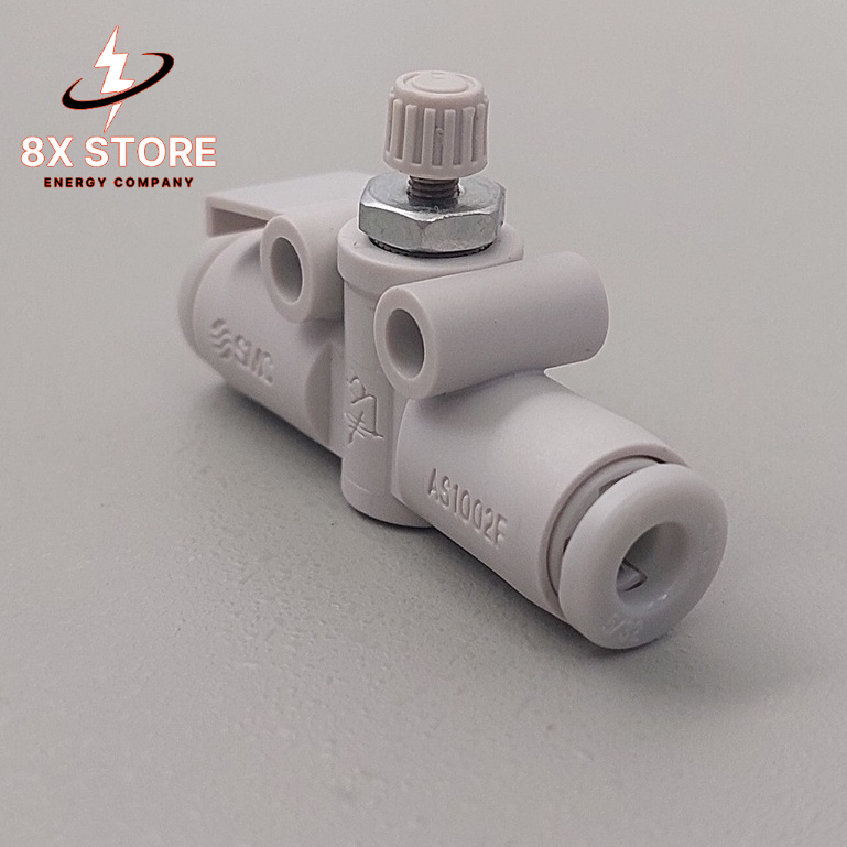 Van tiết lưu SMC AS1002F-04 hai đầu cắm nhanh ống Phi 4