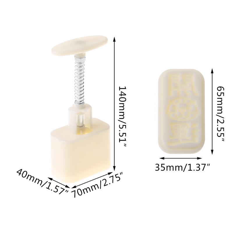 Khuôn Cắt Bánh Trung Thu Dạng Nhấn Bằng Nhựa Tiện Dụng DIY