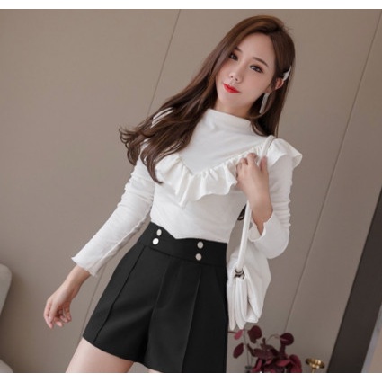 Quần Short Đùi Nữ Cạp Cao Đính Khuy sang chảnh SN2033