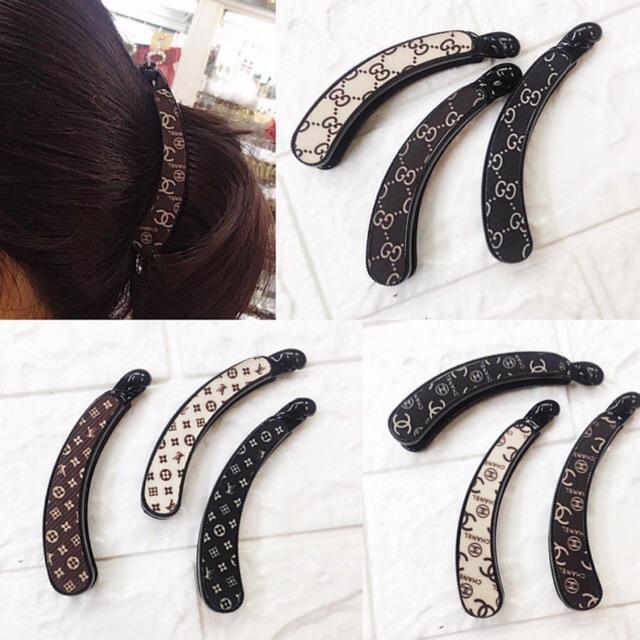 phụ kiện tóc:cặp dọc vải in chữ(CAPHHAB.B5)