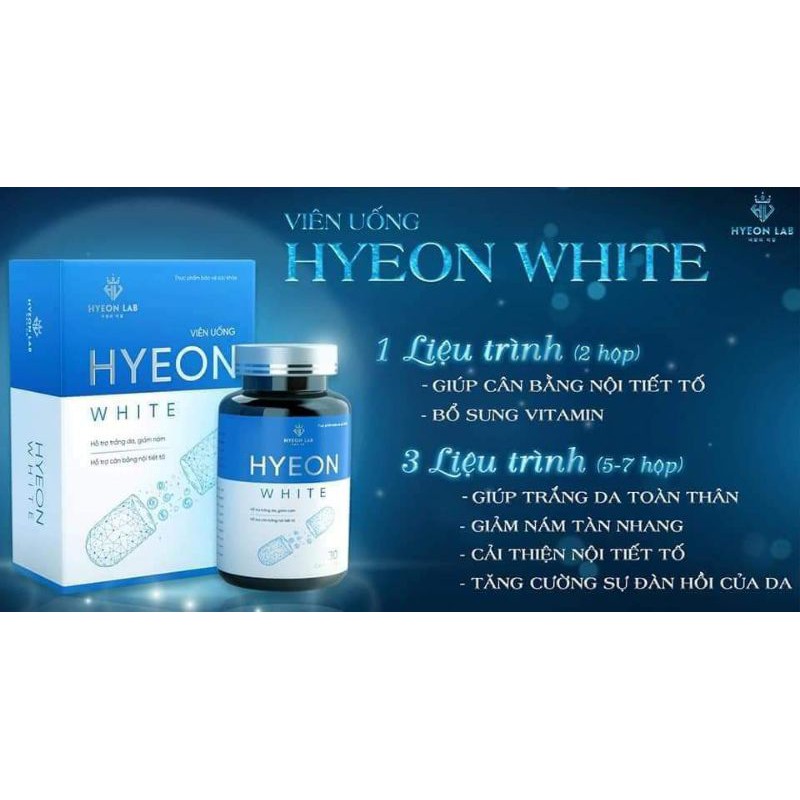 [Chính Hãng] Hyeon white - viên uống mờ nám, trắng da Hyeon white