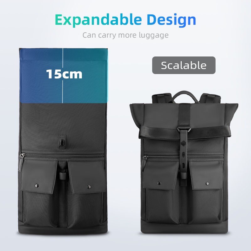 Balo Mark Ryden - Balo Doanh Nhân Cao Cấp Mới Nhất 2022.Chống Nước,Chống Sốc Laptop 15.6 Inch MR1696