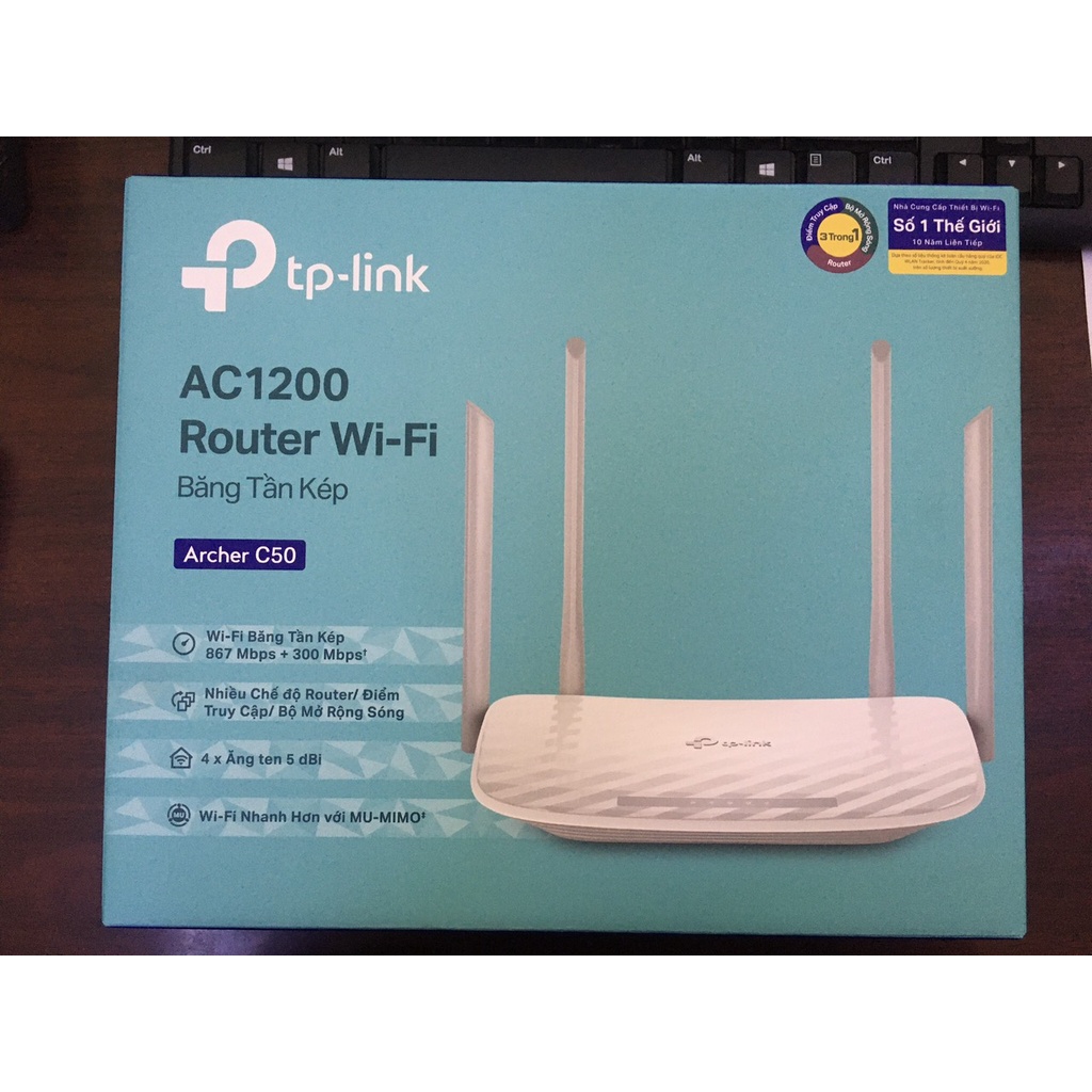 Bộ Phát Wifi TP-Link Archer C50 Băng Tần Kép AC1200 - Hàng Chính Hãng