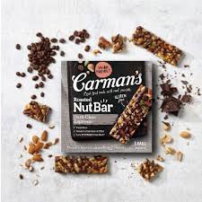 Thanh Hạt Ăn Kiêng Carman's Nut Bar Dark Choc Espresso - Việt Quất & Sữa chua Hy Lạp - Hộp 160g