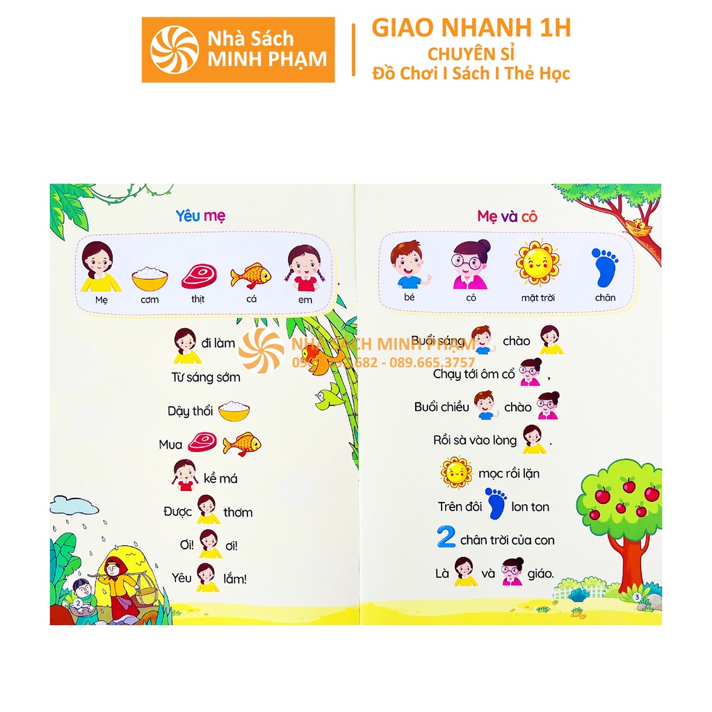 Sách - Bộ 4c Thơ truyện đồng dao câu đố truyện tiềm thức cho bé tập nói tập đọc