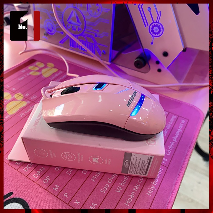 Chuột Gaming Máy Tính Màu Hồng NEWMEN G10 Led Rgb Chuột Vi Tính Laptop Chơi Game Có Dây Dễ Thương Giá Rẻ