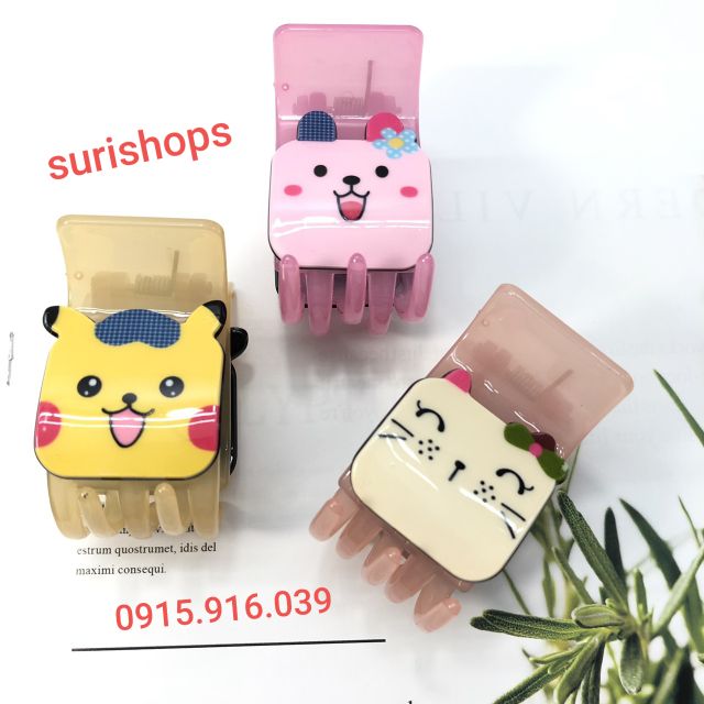 Kẹp tóc hoạt hình dễ thương hình nổi