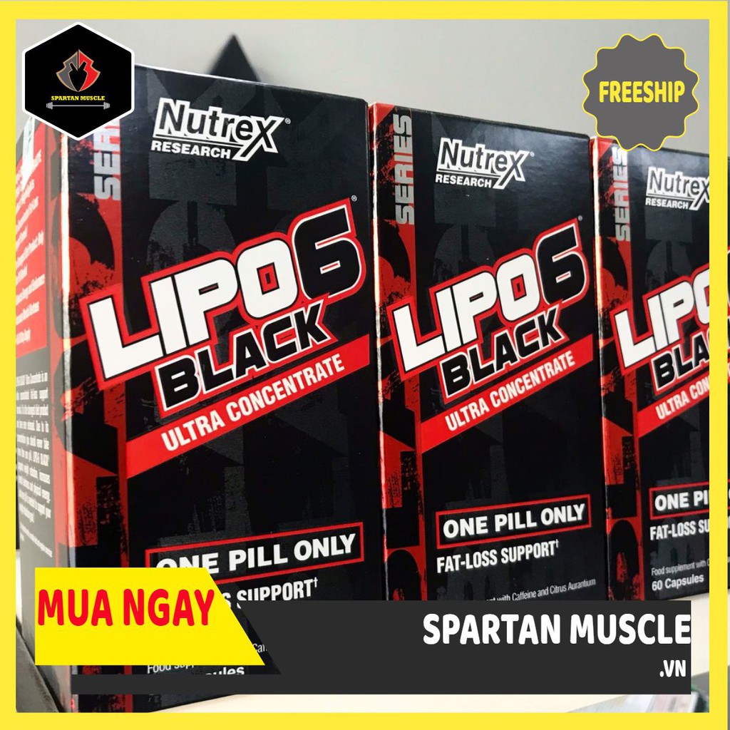 [ Hỗ Trợ Đốt Mỡ ] Nutrex Lipo 6 Black Fat Burner Chính Hãng BBT- Viên Uống Đốt Mỡ Hiệu Quả Giảm cân an toàn có Caffein