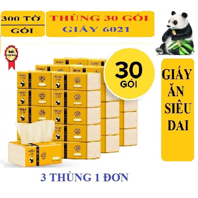 THÙNG 30 GÓI GIẤY ĂN GẤU TRÚC SIPIAO MÃ 6021 [NỘI ĐỊA TRUNG]