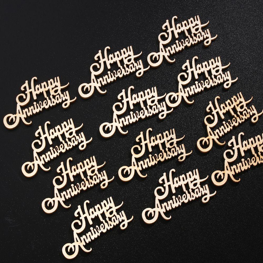 ESPO Bộ 15 Miếng Gỗ Trang Trí Nhà Cửa In Chữ Cut Laser