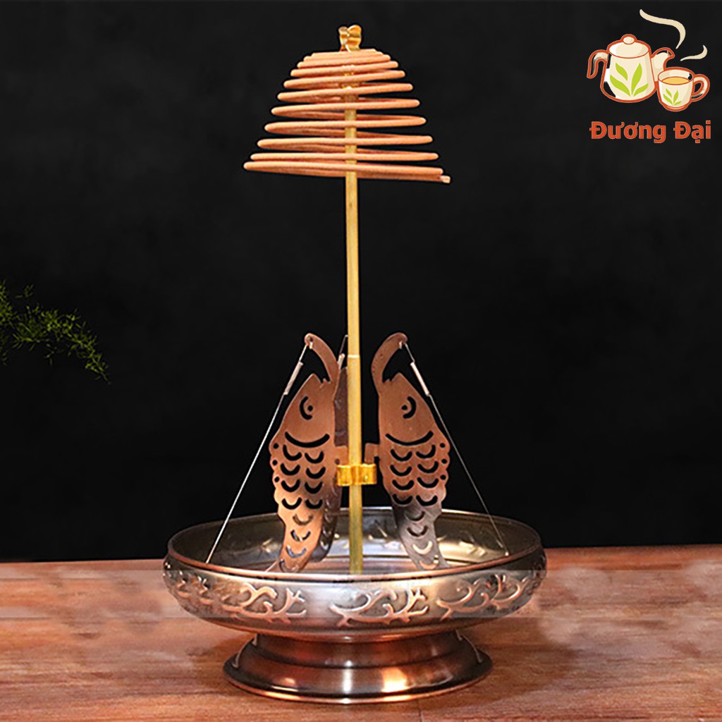 Khay thắp hương vòng di đà Khay đốt nhang hình Cá Chép Bằng Đồng Gốm Sứ Bát Tràng Đương Đại
