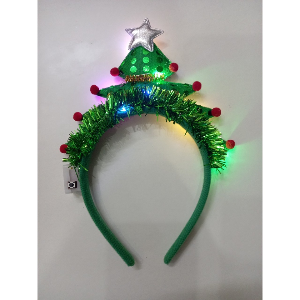 băng đô noel,băng đô bé gái,băng đô giáng sinh có đèn nhấp nháy