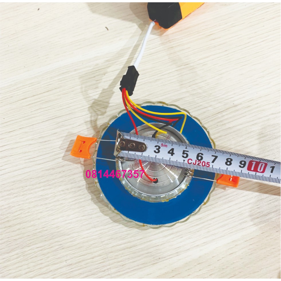 Đèn led âm trần viền đá 3 chế độ màu 3w+3w