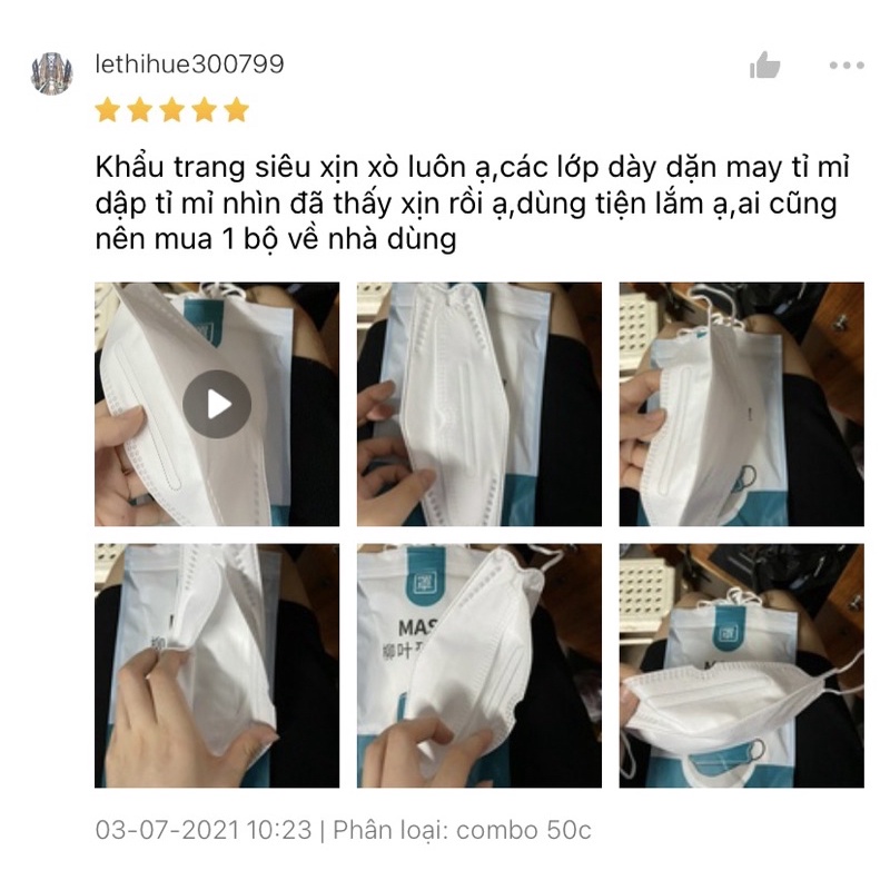 Khẩu trang 3D, 4 lớp siêu kháng khuẩn