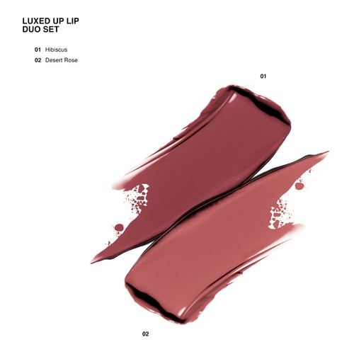 SET 2 CÂY SON mini BOBBI BROWN LUXE Luxed Up Lip Duo Berries MÀU Desert Rose & Hibiscus - CHÍNH HÃNG