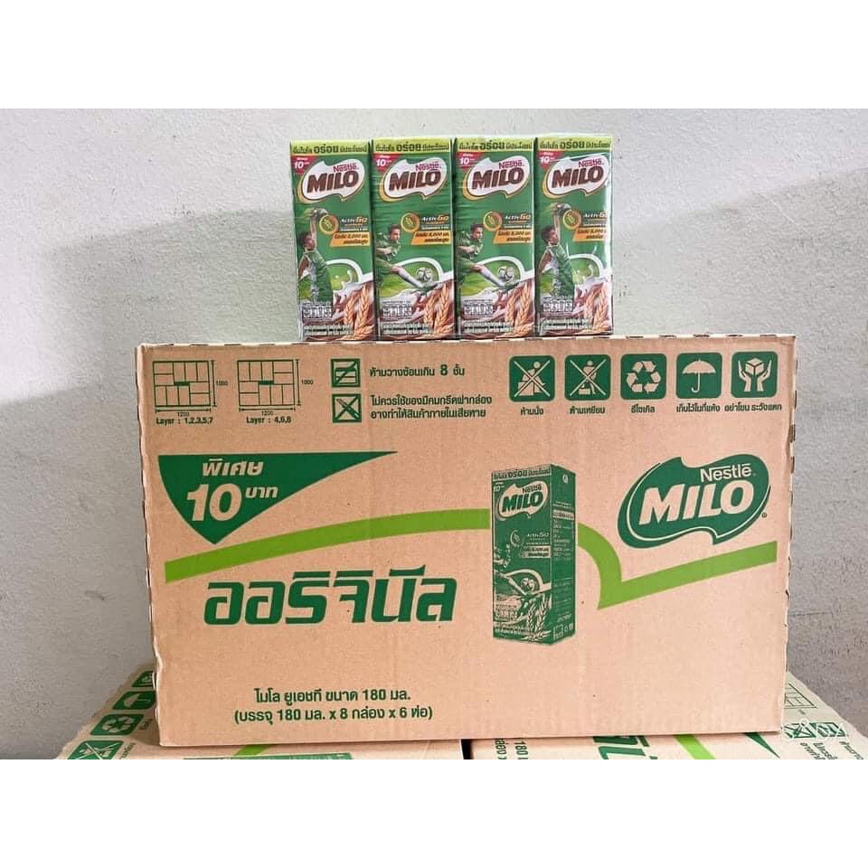 [Nội Địa Thái] Sỉ Thùng 48 hộp sữa Milo Thái Lan x 180ml date mới