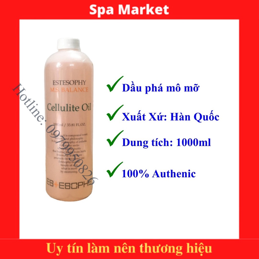 DẦU PHÁ MỠ ES Dầu Nóng Phá Mỡ Cellulite ESTESOPHY hàng chuẩn