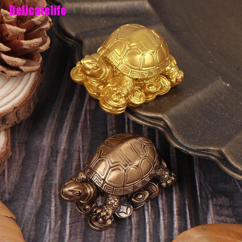 Mô hình chú rùa bằng đồng phong thủy độc đáo dùng trang trí