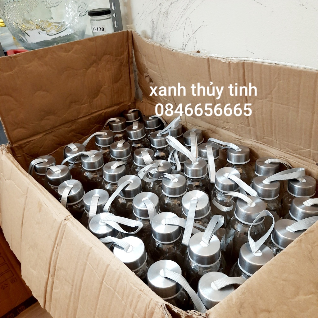 Chai thủy tinh dây xách 300ml