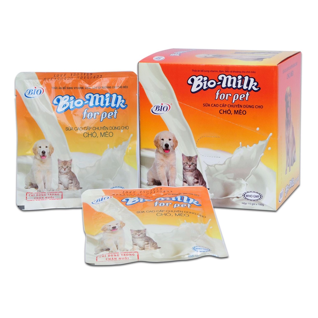 SỮA BỘT CAO CẤP DÙNG CHO CHÓ MÈO BIO MILK 100GR