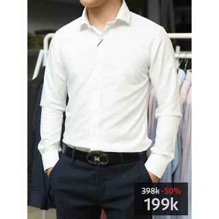 Áo sơ mi hộp cao cấp màu trắng [trắng tinh & trắng ngà]